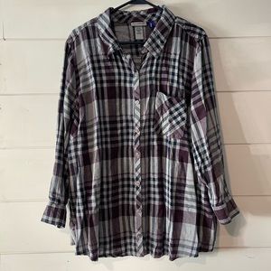 Plus size beautiful flannel top size 2XWP petite by Catherine’s